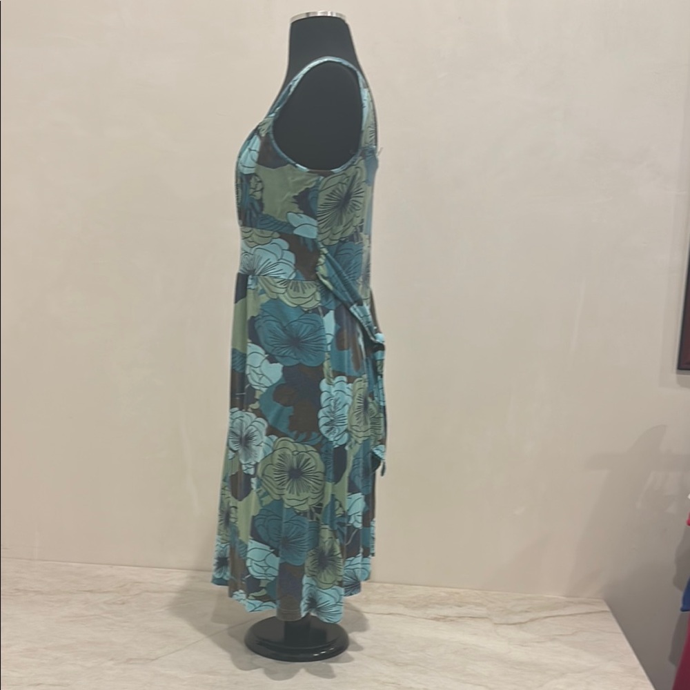 FLOUNCE Vintage TBD Floral Midi Dress L – Custom Tank Straps Size L - Picture 3 of 11